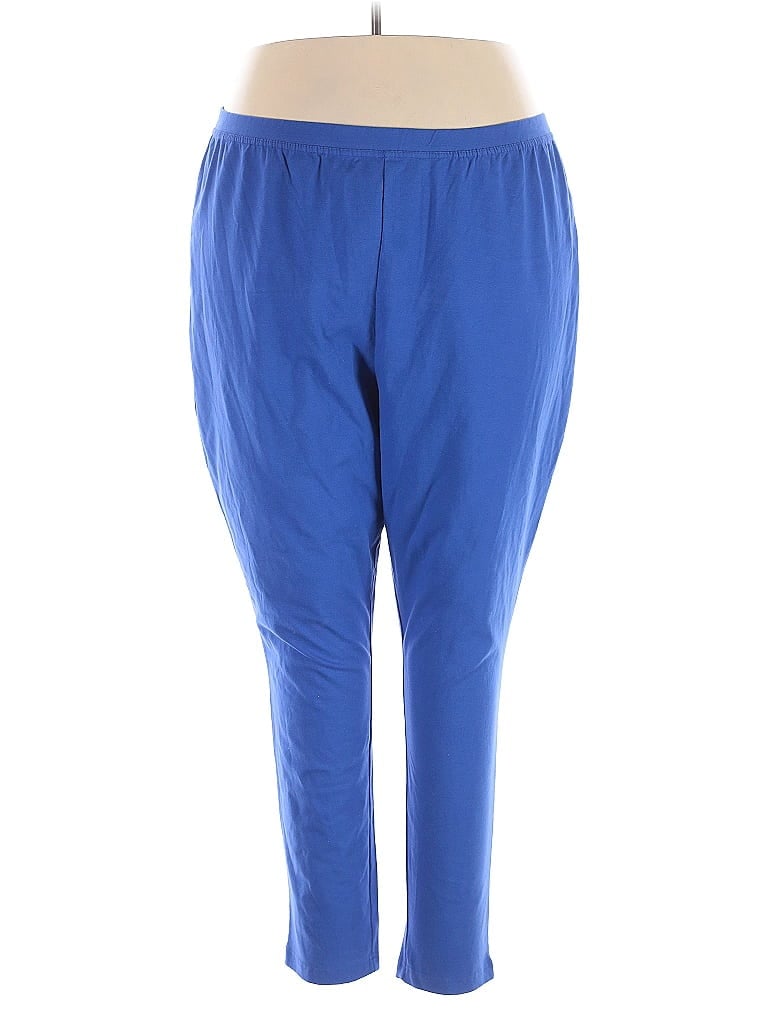 Woman Within Solid Blue Active Pants Size 30 - photo 1