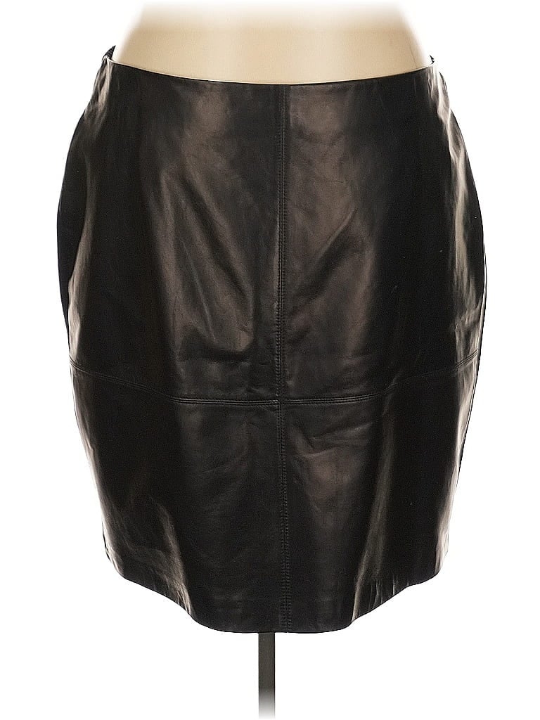 Talbots Faux Leather Skirt In Black