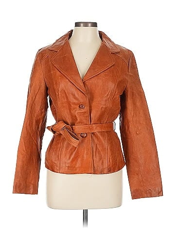 Wilsons Leather Brown Leather Jacket Blazer Style (view 1)