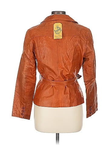 Wilsons Leather Brown Leather Jacket Blazer Style (view 2)