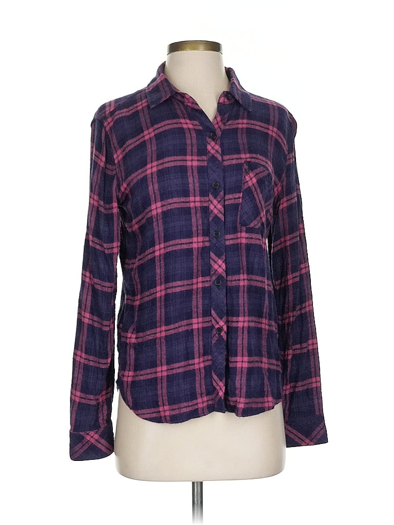 Pre-owned Rails Long Sleeve Button Down Shirt In Purple