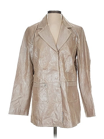 Bradley by Bradley Bayou Silver Leather Jacket with Pockets (view 1)