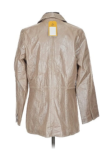 Bradley by Bradley Bayou Silver Leather Jacket with Pockets (view 2)