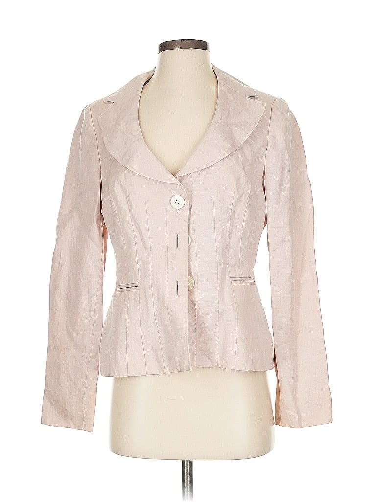 Pre-owned Ann Taylor Silk Blazer Jacket In Pink