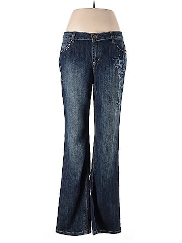 Baccini Embroidered Blue Jeans with Studs (view 1)