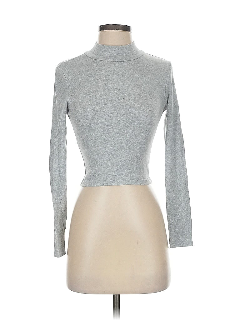 Pre-owned Ambiance Long Sleeve Turtleneck In Silver