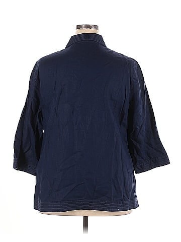 Liz Claiborne 3/4 Sleeve Button-Down Shirt (view 2)