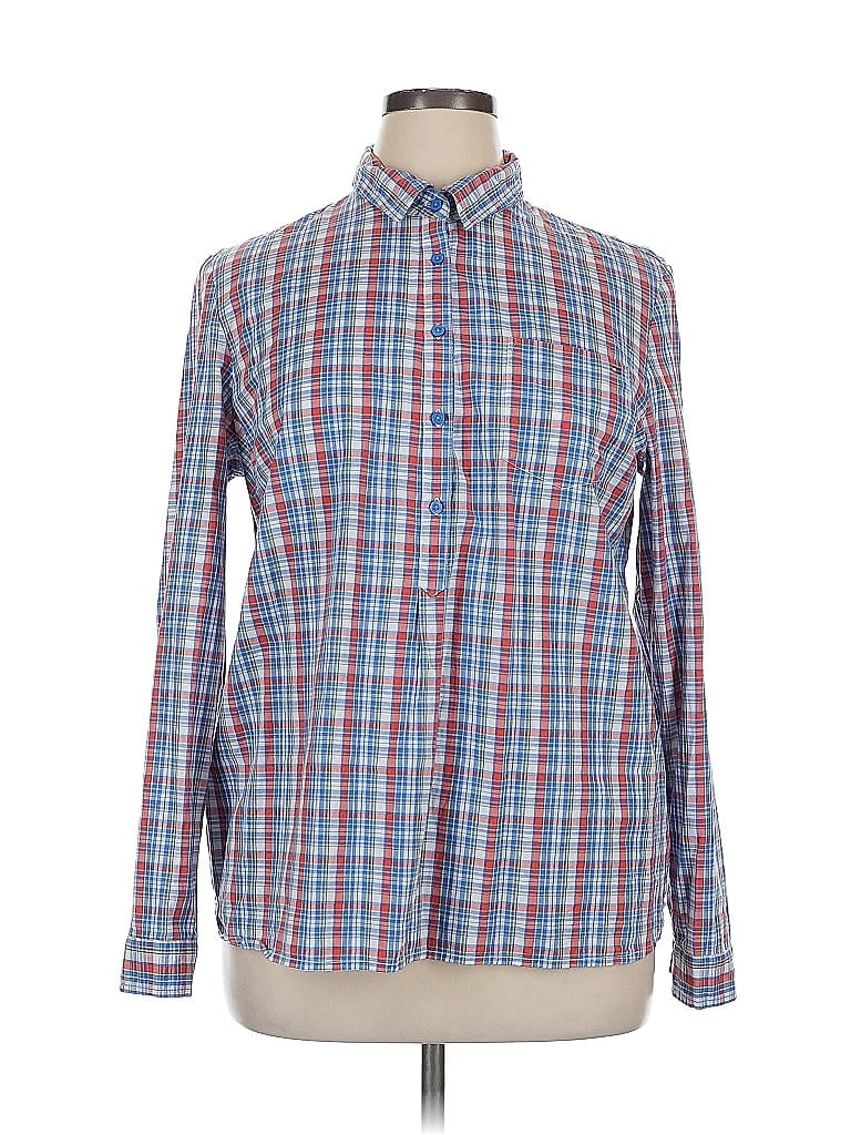 Pre-owned Tommy Hilfiger Long Sleeve Button Down Shirt In Blue