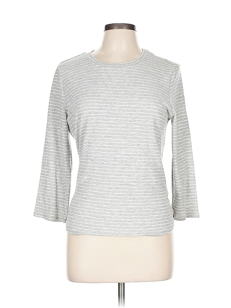 Pre-owned Code X Mode 3/4 Sleeve T-shirt In Silver