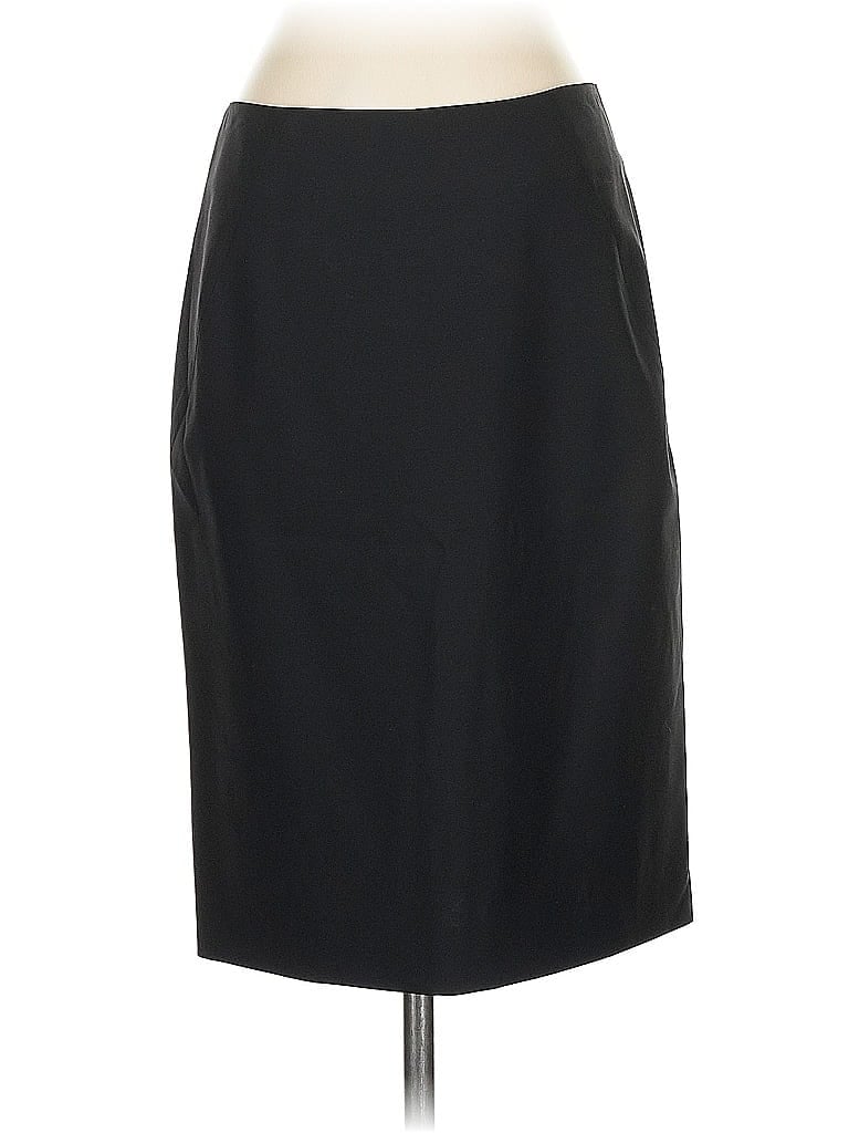 Pre-owned Theory Wool Skirt In Black