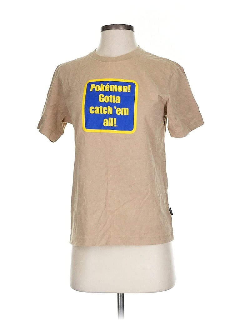 UT for Uniqlo 100% Cotton Tan Short Sleeve T-Shirt Size XS - photo 1