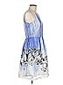 Taylor 100% Polyester Graphic Blue Cocktail Dress Size 6 - photo 4