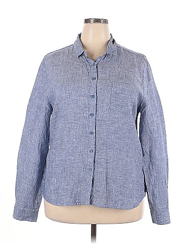 Garnet Hill Long Sleeve Button-Down Shirt (view 1)