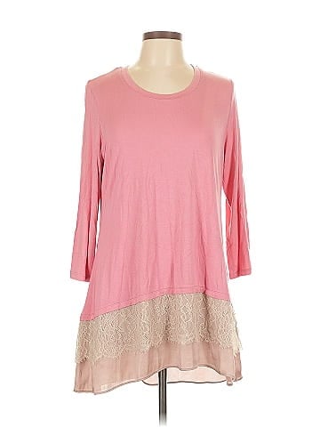 LOGO by Lori Goldstein 3/4 Sleeve Top (view 1)