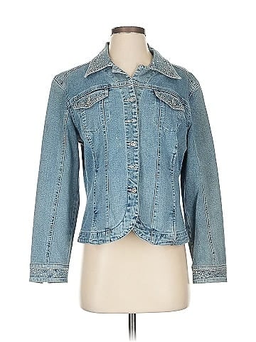 CHRISTINE ALEXANDER Embellished Blue Denim Jacket S (view 1)