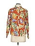 Sézane 100% Cotton Floral Orange Long Sleeve Blouse Size 26 waist - photo 1