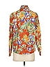 Sézane 100% Cotton Floral Orange Long Sleeve Blouse Size 26 waist - photo 2