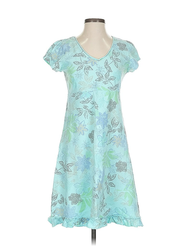 Fresh Produce 100% Cotton Paisley Teal Casual Dress Size XS - photo 1