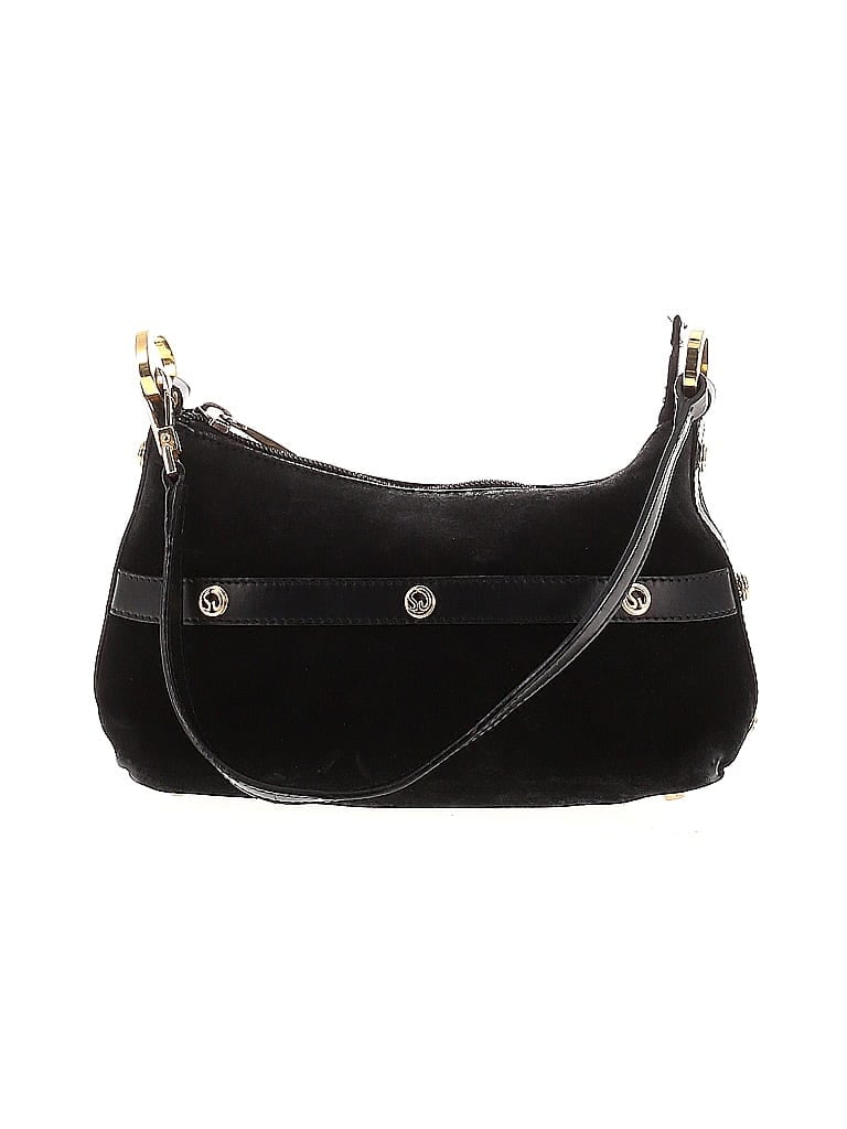 St. John 100% Leather Solid Black Leather Shoulder Bag One size - photo 1