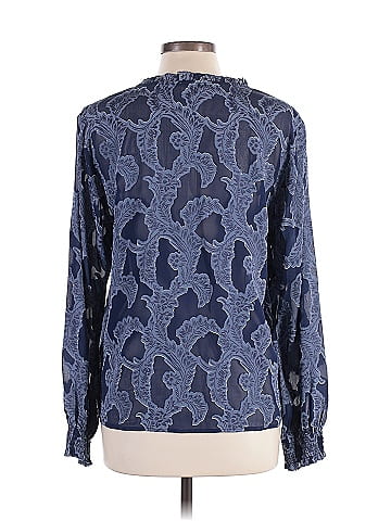 Ecru Long Sleeve Silk Top (view 2)