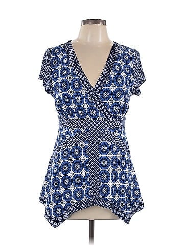 INC International Concepts Short Sleeve Blouse (view 1)