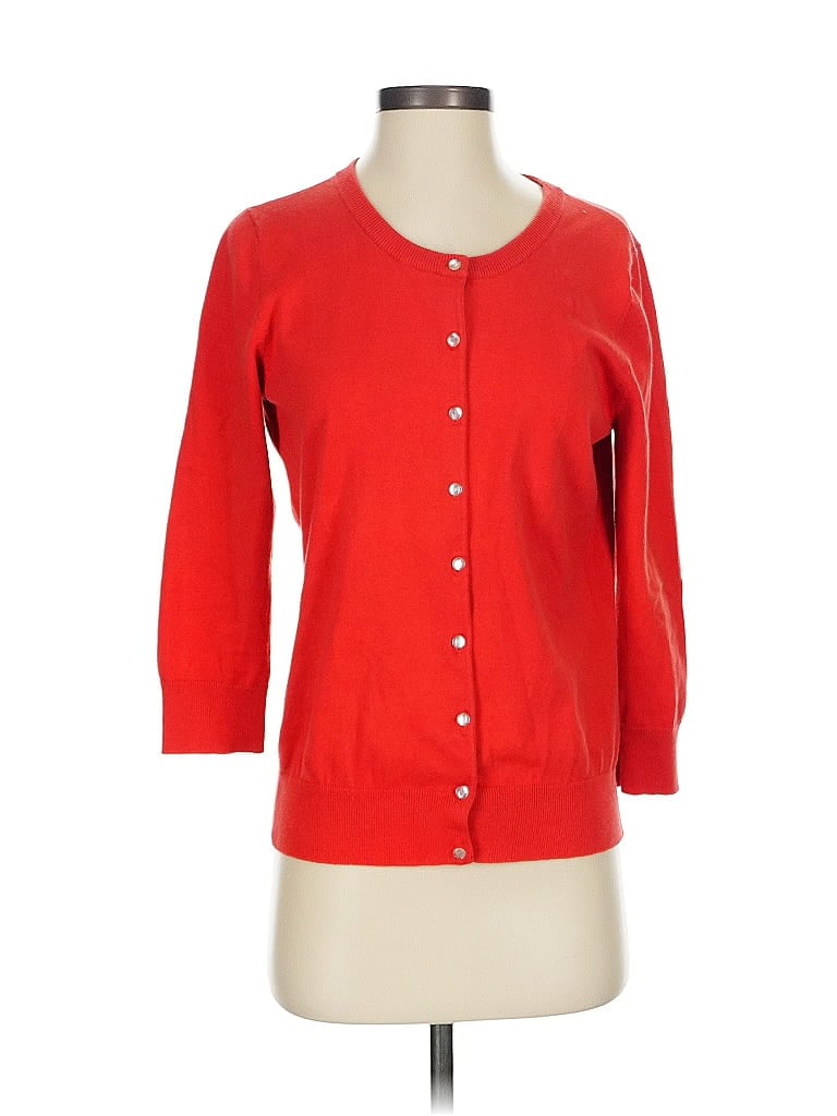 Pre-owned Talbots Cardigan Sweater In Red