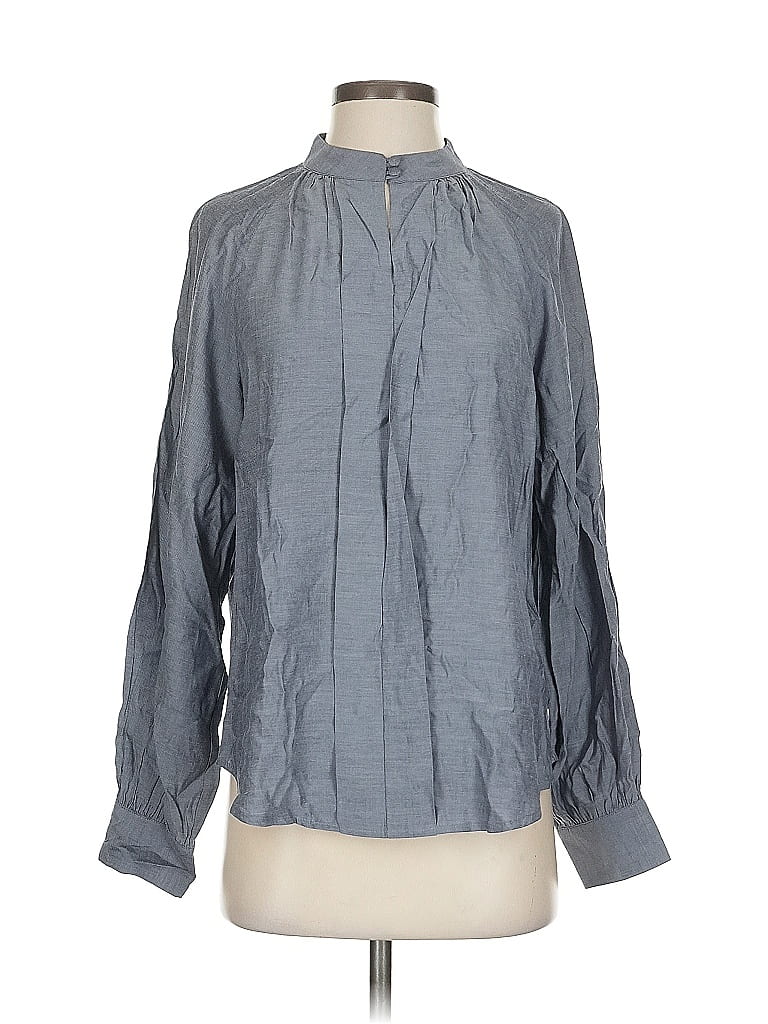 Pre-owned Liz Claiborne Long Sleeve Blouse In Gray