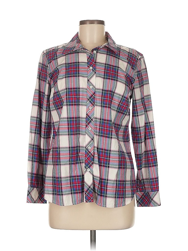 Click to view more detailed imagery on our partner's website Pre-owned Talbots Long Sleeve Button Down Shirt In Burgundy