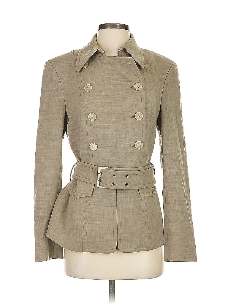 Worth Tan Wool Coat Size 4 - photo 1