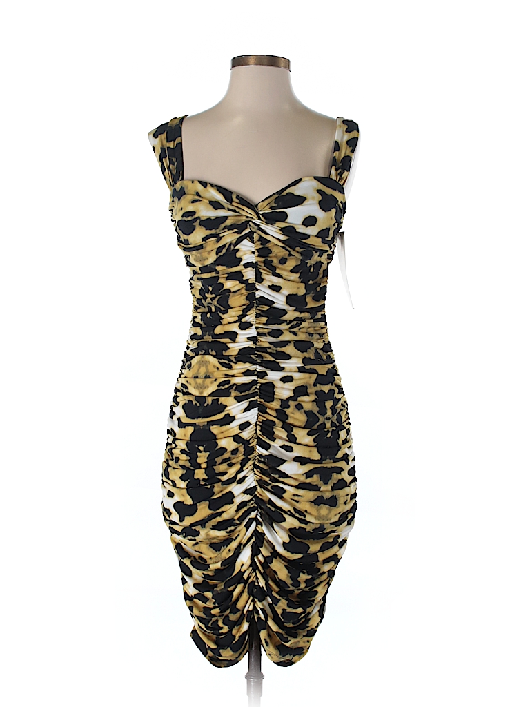 Boston Proper Animal Print Yellow Casual Dress Size 4 - 87% off | thredUP