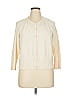 St. John Solid Ivory Cardigan Size XL - photo 1