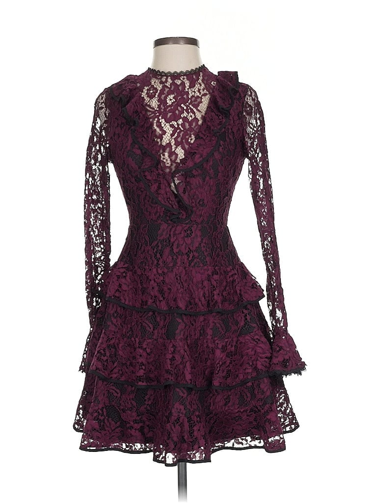 Alexis Burgundy Cocktail Dress Size S - photo 1