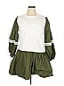 Tanya Taylor 100% Cotton Green White Casual Dress Size XL - photo 1