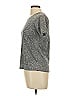 August Silk Animal Print Gray Short Sleeve Silk Top Size L - photo 5