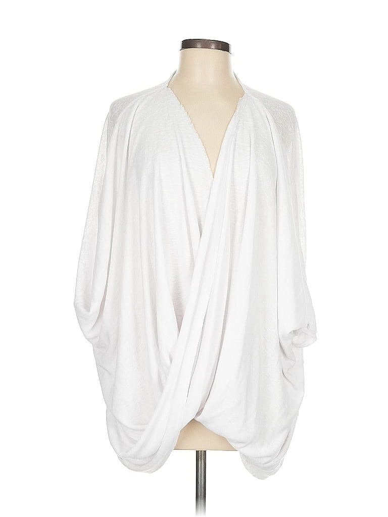 Lyssé 100% Viscose White 3/4 Sleeve Blouse Size M - photo 1