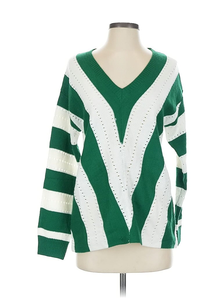 Pre-owned Unbranded Pullover Sweater In Green