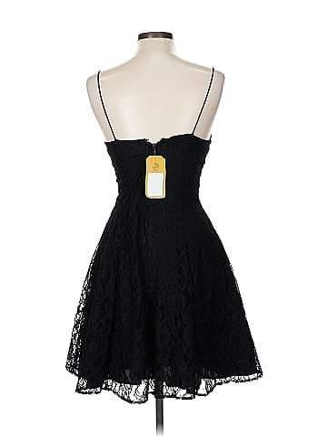 Jump Apparel Black Lace Sleeveless Casual Dress (view 2)