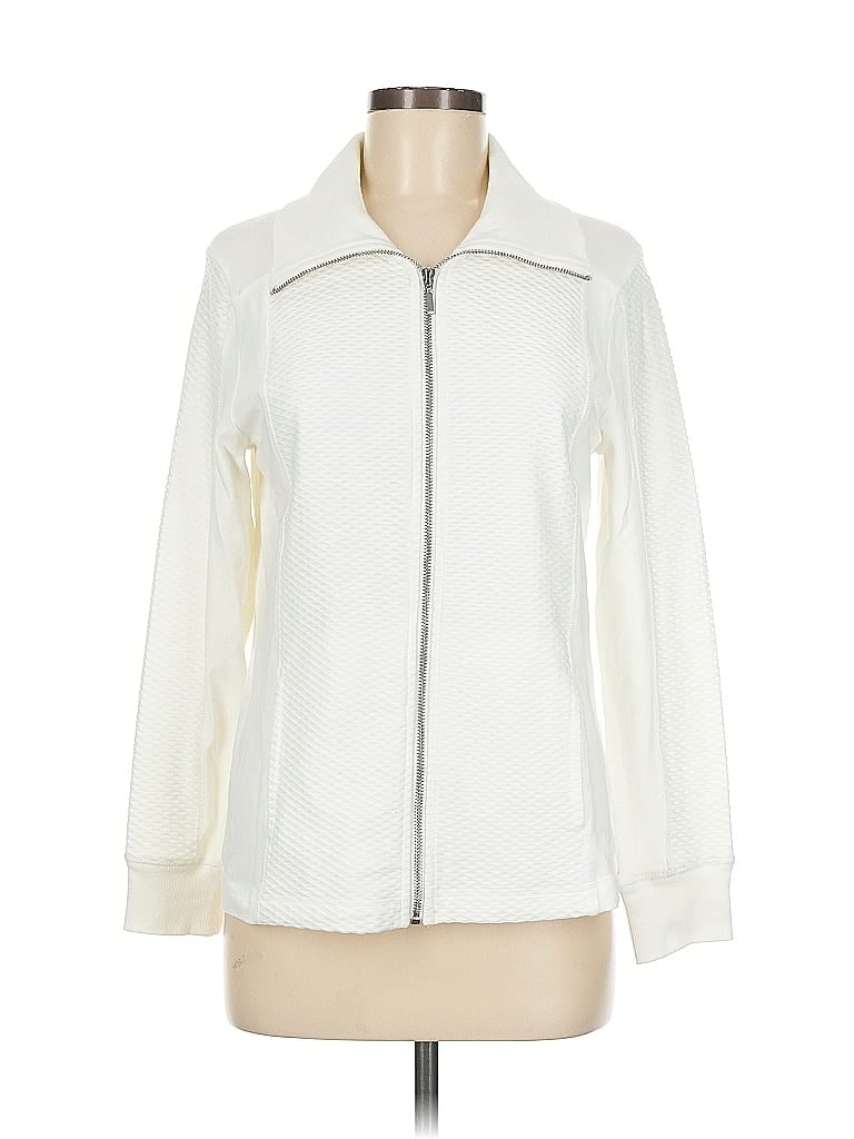 Pre-owned Croft & Barrow Jacket In White
