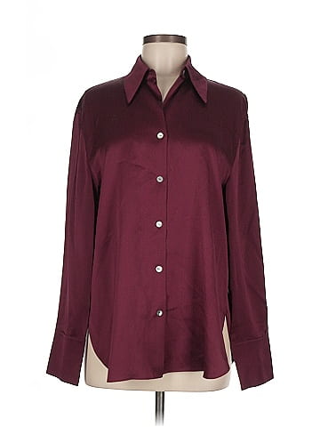 Vince. Long Sleeve Silk Top (view 1)