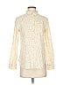 G1 100% Cotton Print Yellow Long Sleeve Blouse Size S - photo 1