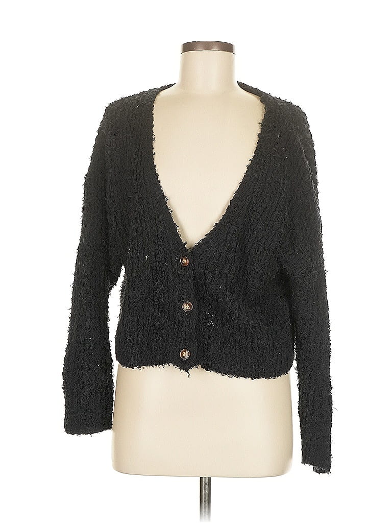 Pre-owned Mustard Seed Cardigan Sweater In Black