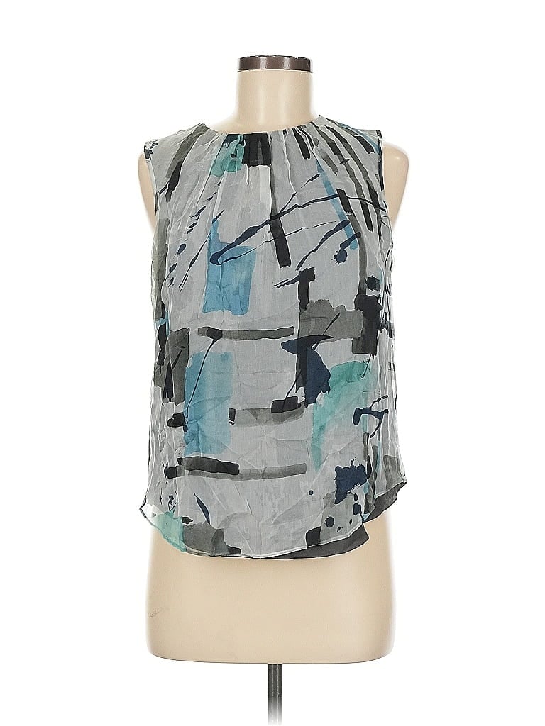 Armani Collezioni 100% Polyester Gray Sleeveless Blouse Size 6 - photo 1