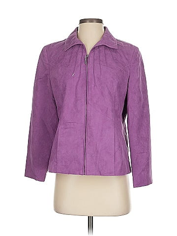 TanJay Purple Fitted Jacket with Zipper (view 1)