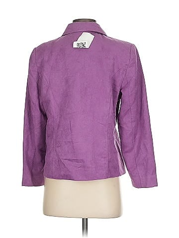 TanJay Purple Fitted Jacket with Zipper (view 2)