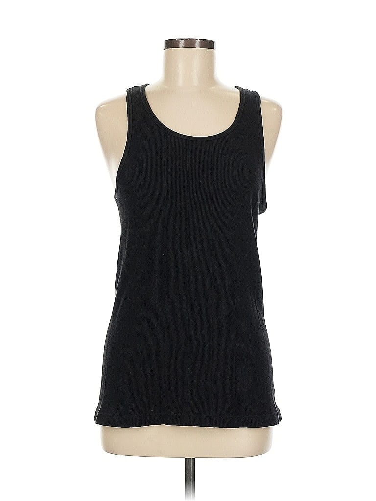 Pre-owned Calvin Klein Tank Top Black Halter Neckline Tops