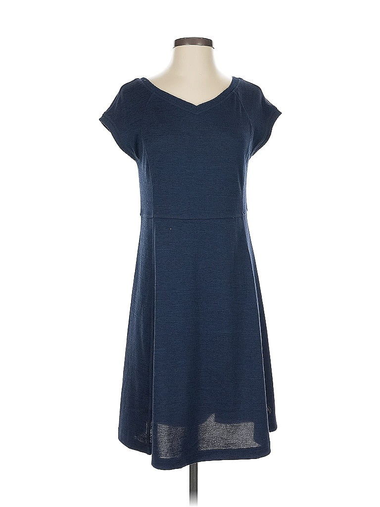 T by Talbots Solid Blue Casual Dress Size XS - photo 1