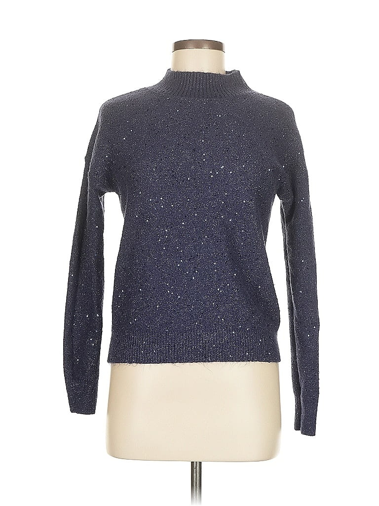 Pre-owned Free Press Turtleneck Sweater In Blue