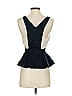 Robert Rodriguez Color Block Black Blue Sleeveless Blouse Size 2 - photo 2