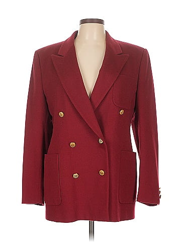 Veste Féminine Style Masculin ANN FREEDBERG - HERRINGBONE En Laine Grise - Taille M