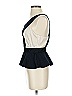 Robert Rodriguez Color Block Black Blue Sleeveless Blouse Size 2 - photo 4